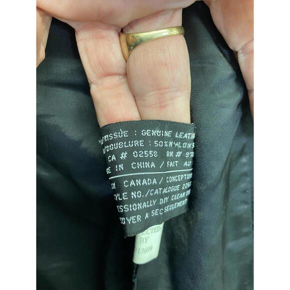 Vintage Y2K Danier Black Very Soft and Supple Leather Women's Jacket Blazer sz 4 - Picture 5 of 5